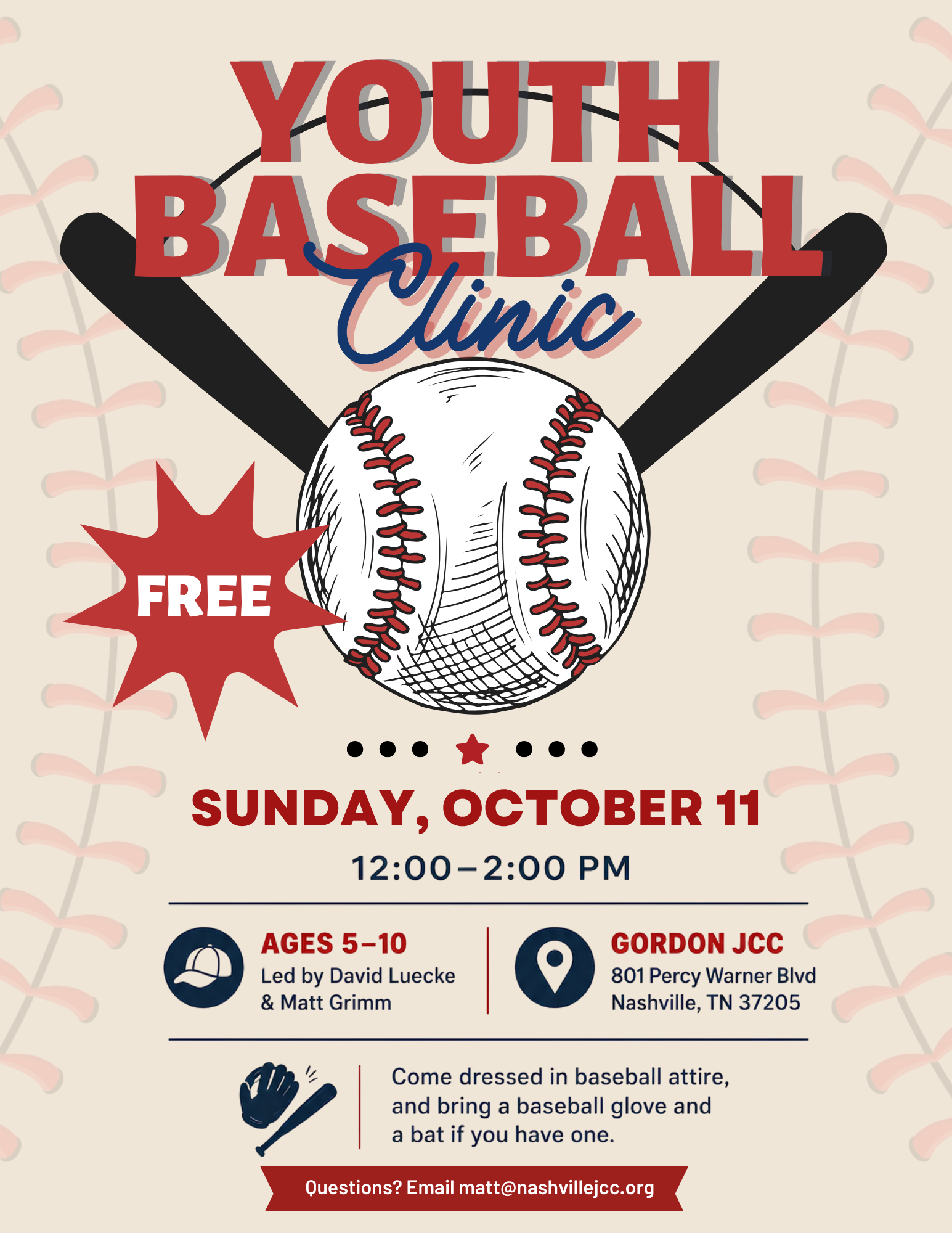 Free Youth Baseball Clinic