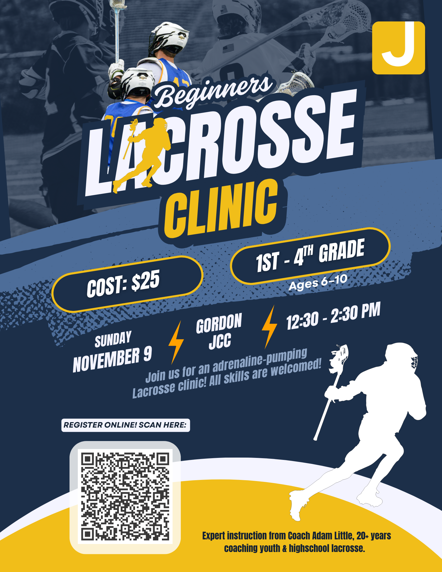 Beginners Lacrosse Clinic flyer